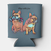 Französische Bulldogge zwei Freunde French Bulldog 缶クーラー (正面)
