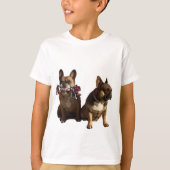 Französische Bulldogge zwei Freunde French Bulldog Tシャツ (正面)