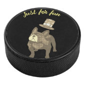 Französische Bulldogge Zylinder Neujahr アイスホッケーパック (3/4)