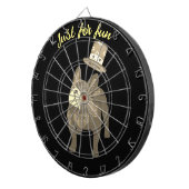 Französische Bulldogge Zylinder Neujahr ダーツボード (正面右)