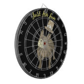 Französische Bulldogge Zylinder Neujahr ダーツボード (正面左)