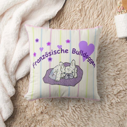 Französische Bulldoggen  クッション (ブランケット)