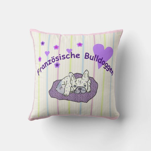 Französische Bulldoggen クッション (裏面)