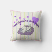 Französische Bulldoggen  クッション (正面)