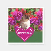 Französische Bulldoggen スタンダードカクテルナプキン (正面)