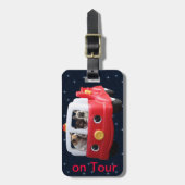 Französische Bulldoggen auf Reise French Bulldog  ラゲッジタグ (正面縦)