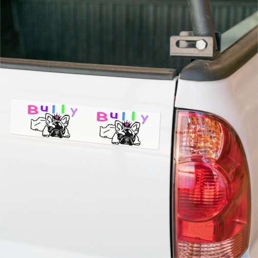 Französische Bulldoggen Autoaufkleber バンパーステッカー (トラック上)