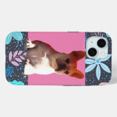 Französische Bulldoggen Blumen French Bulldog Case-Mate iPhoneケース (裏面 (横))