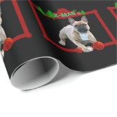 Französische Bulldoggen Christmas french Bulldog ラッピングペーパー (ロールコーナー)