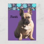  französische Bulldoggen Dankeschön French Bulldog ポストカード (正面)