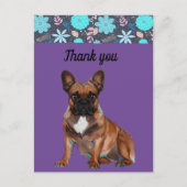  französische Bulldoggen Dankeschön French Bulldog ポストカード (正面)