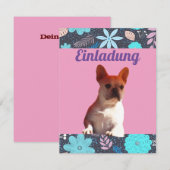 Französische Bulldoggen Einladung French Bulldog 招待状 (正面/裏面)