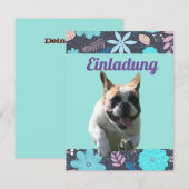 Französische Bulldoggen Einladung French Bulldog 招待状 (正面/裏面)
