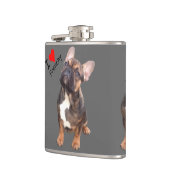 Französische Bulldoggen Flachmann フラスク (左)