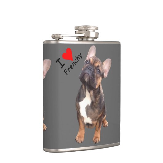 Französische Bulldoggen Flachmann フラスク (右)