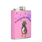 Französische Bulldoggen Flachmann フラスク (右)