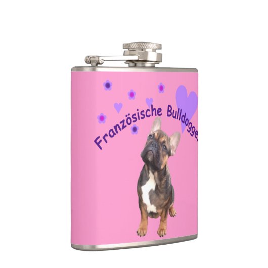 Französische Bulldoggen Flachmann フラスク (右)