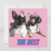 Französische Bulldoggen French Bulldog the Best 招待状 (正面)