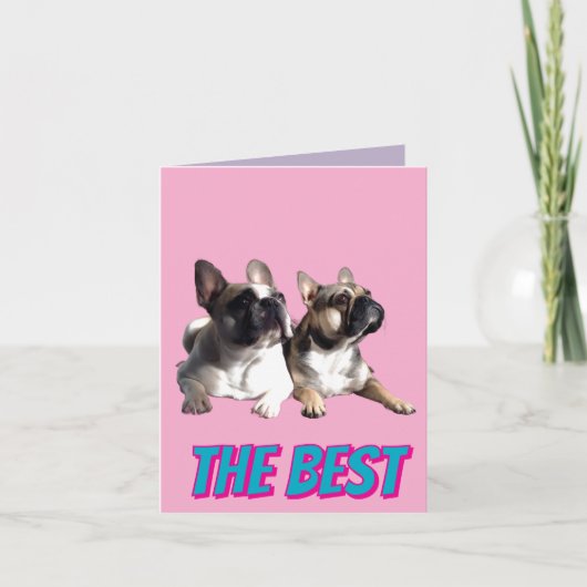Französische Bulldoggen French Bulldog the Best 招待状 (正面)