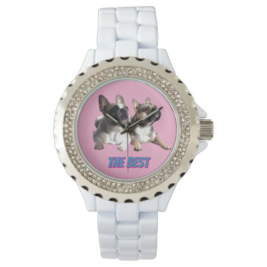 Französische Bulldoggen French Bulldog the Best 腕時計 (正面)