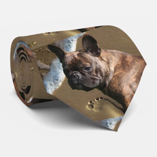 Französische Bulldoggen Freunde French Bulldog ネクタイ (ロール)