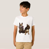 Französische Bulldoggen Freundschaft Tシャツ (正面フル)
