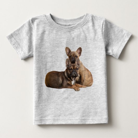 Französische Bulldoggen Friends French Bulldog ベビーTシャツ (正面)
