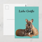 Französische Bulldoggen Friends French Bulldog ポストカード (正面/裏面)