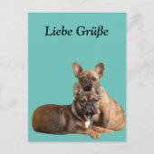 Französische Bulldoggen Friends French Bulldog ポストカード (正面)
