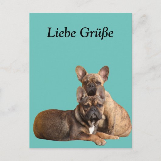 Französische Bulldoggen Friends French Bulldog ポストカード (正面)