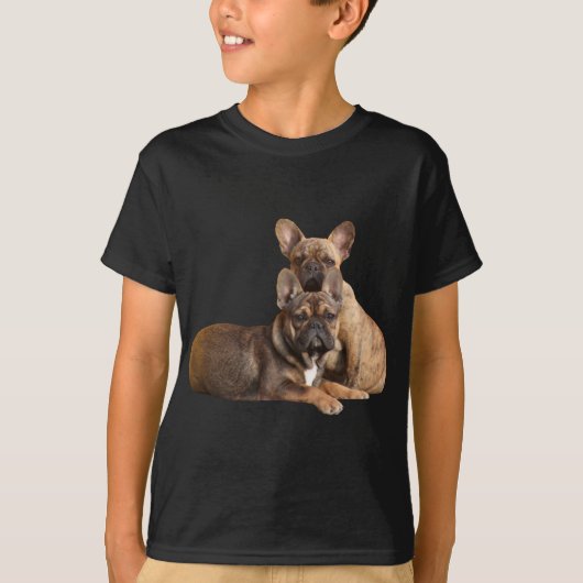 Französische Bulldoggen Friends French Bulldog Tシャツ (正面)