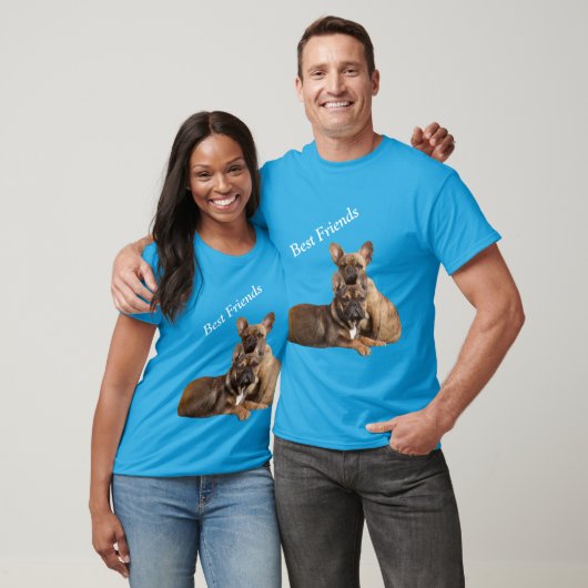 Französische Bulldoggen Friends French Bulldog Tシャツ (ユニセックス)