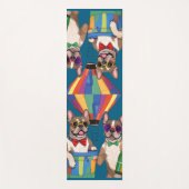 Französische Bulldoggen Frohes Neues Jahr ヨガマット (正面)