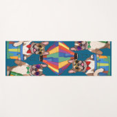 Französische Bulldoggen Frohes Neues Jahr ヨガマット (正面(横))