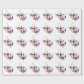 Französische Bulldoggen Geschenkpapier ラッピングペーパー (フラット)