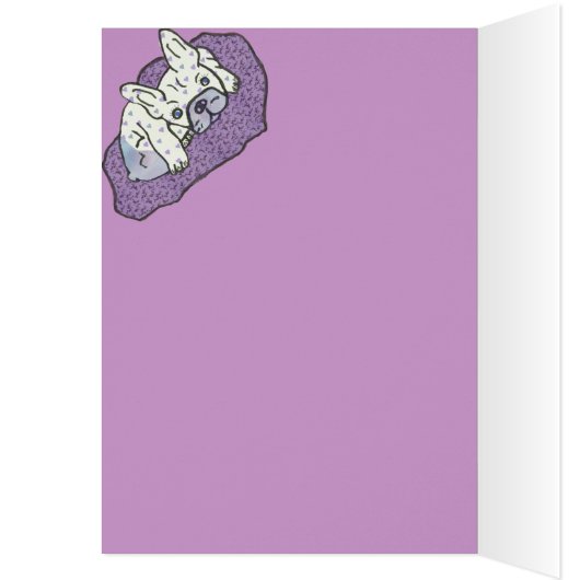 Französische Bulldoggen Grusskarte (内側 (左))