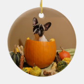 Französische Bulldoggen Halloween French Bulldog セラミックオーナメント (裏面)