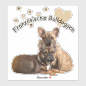 Französische Bulldoggen Herzen French Bulldog シール (シート)