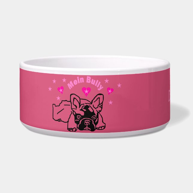 Französische Bulldoggen Hundenapf ボウル (正面)