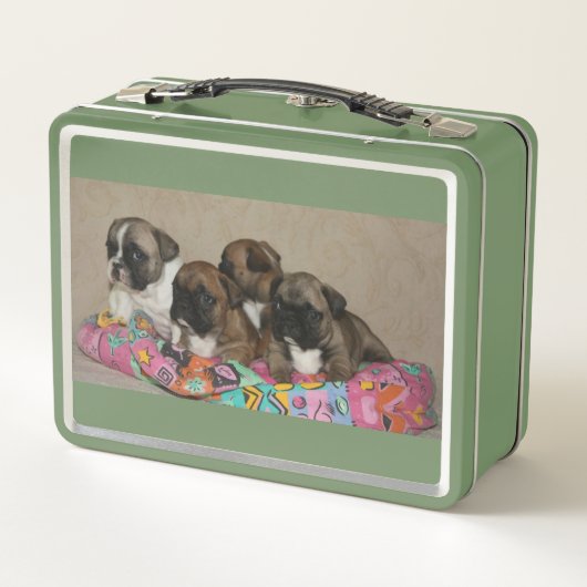 Französische Bulldoggen Kissen French Bulldog メタルランチボックス (裏面)