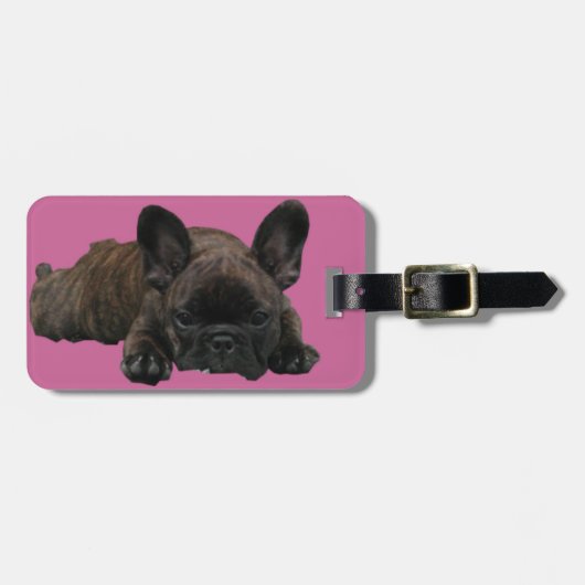 Französische Bulldoggen Kofferanhänger ラゲッジタグ (正面横)