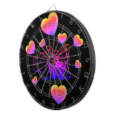 Französische Bulldoggen mit Herz French Bulldog ダーツボード (正面右)