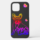 Französische Bulldoggen mit Herz French Bulldog Case-Mate iPhoneケース (裏面)