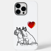 Französische Bulldoggen mit Herz French Bulldog Case-Mate iPhoneケース (裏面)