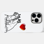 Französische Bulldoggen mit Herz French Bulldog Case-Mate iPhoneケース (裏面 (横))