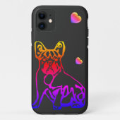 Französische Bulldoggen mit Herz French Bulldog Case-Mate iPhoneケース (裏面)