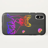 Französische Bulldoggen mit Herz French Bulldog Case-Mate iPhoneケース (裏面(横))
