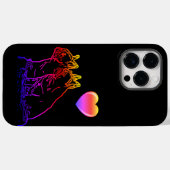 Französische Bulldoggen mit Herz French Bulldog Case-Mate iPhoneケース (裏面 (横))