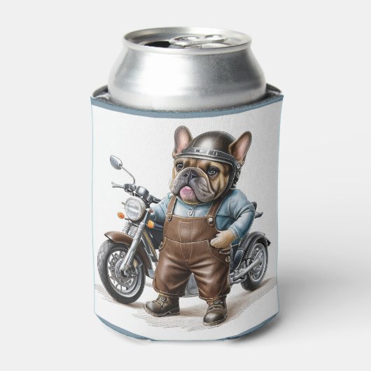 Französische Bulldoggen Motorrad 缶クーラー (缶正面)