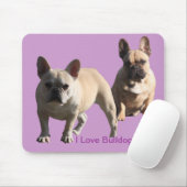 Französische Bulldoggen Mousepad マウスパッド (マウス)